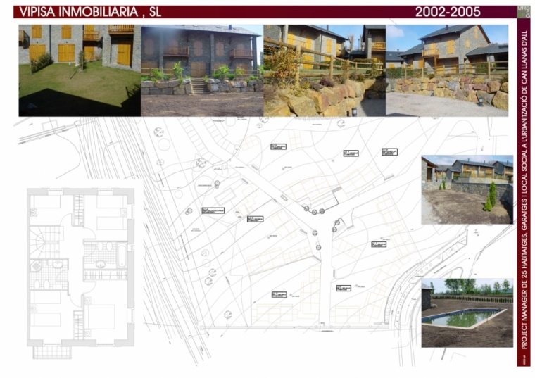 Project manager de 25 habitatges, garatges i local social a la urbanització de Can Llanas d'All